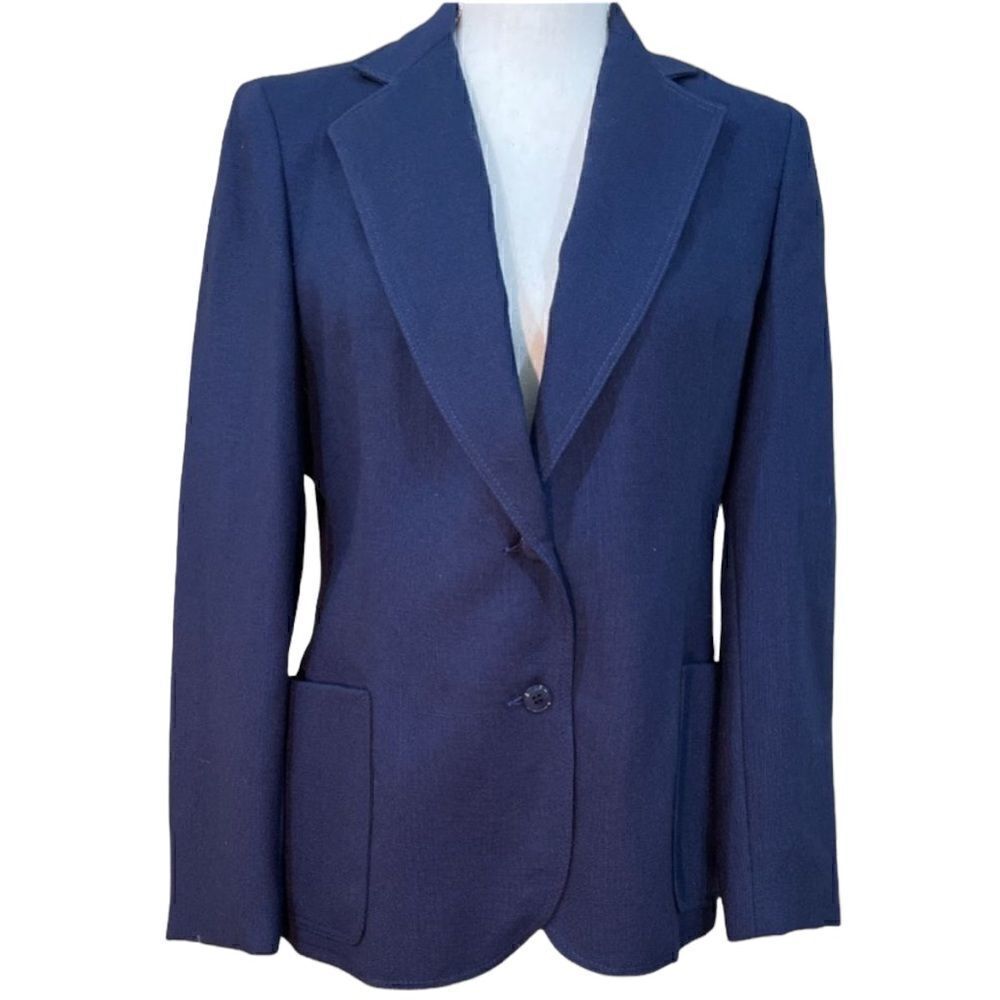 Vintage Blue Single Breast Blazer